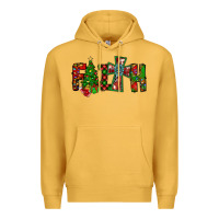 Mustard christmas faith with cross Premium Hoodie - CowhideDigitalArt