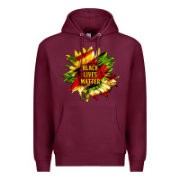 Burgundy black lives matter sunflower Premium Hoodie - HRA Design Shop