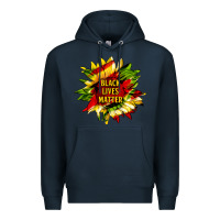 Navy black lives matter sunflower Premium Hoodie - HRA Design Shop