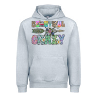 Heather Grey beautiful crazy Urban Hoodie - CowhideDigitalArt