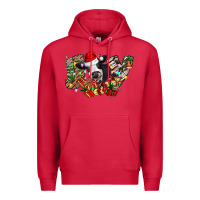 Cardinal Christmas Joy Cow Premium Hoodie - CowhideDigitalArt