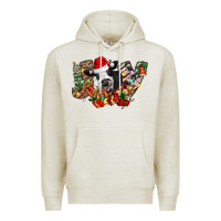 Oatmeal Heather Christmas Joy Cow Premium Hoodie - CowhideDigitalArt