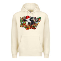 Sandshell Christmas Joy Cow Premium Hoodie - CowhideDigitalArt
