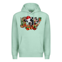 Seafoam Christmas Joy Cow Premium Hoodie - CowhideDigitalArt