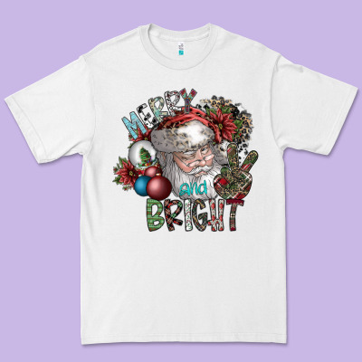 Merry And Bright Premium Tee Designed By Sublimationcraftshop