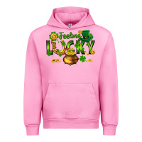 Fuchsia Pink feeling lucky Urban Hoodie - FaDigitalArtStudio