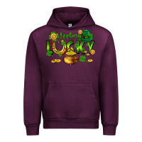 Mauve Wine feeling lucky Urban Hoodie - FaDigitalArtStudio