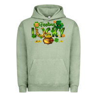 Pigment Oil Green feeling lucky Urban Hoodie - FaDigitalArtStudio