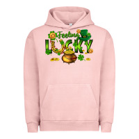 Pigment Salmon feeling lucky Urban Hoodie - FaDigitalArtStudio