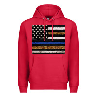 Cardinal Back to blue USA flag leopard police 20oz tumbler Premium Hoodie - Neo Western