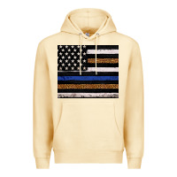 Pina Colada Back to blue USA flag leopard police 20oz tumbler Premium Hoodie - Neo Western