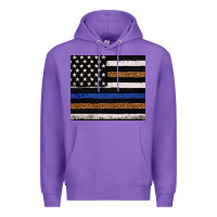 Purple Back to blue USA flag leopard police 20oz tumbler Premium Hoodie - Neo Western