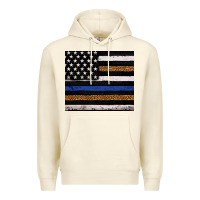 Sandshell Back to blue USA flag leopard police 20oz tumbler Premium Hoodie - Neo Western