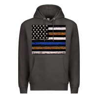 Smoke Back to blue USA flag leopard police 20oz tumbler Premium Hoodie - Neo Western