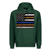 Sports Green Back to blue USA flag leopard police 20oz tumbler Premium Hoodie - Neo Western