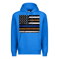 True Royal Back to blue USA flag leopard police 20oz tumbler Premium Hoodie - Neo Western