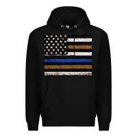 Black Back to blue USA flag leopard police 20oz tumbler Premium Hoodie - Neo Western