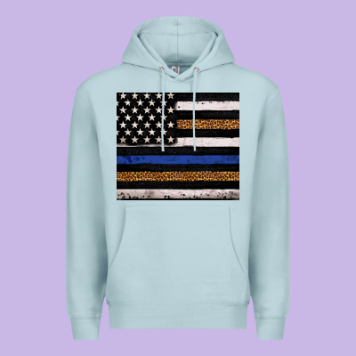 Back To Blue Usa Flag Leopard Police 20oz Tumbler Premium Hoodie Designed By Neo Western