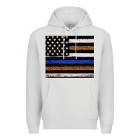 Dove Grey Back to blue USA flag leopard police 20oz tumbler Premium Hoodie - Neo Western