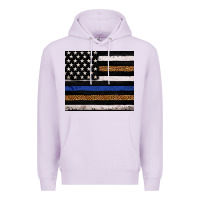 Lilac Back to blue USA flag leopard police 20oz tumbler Premium Hoodie - Neo Western
