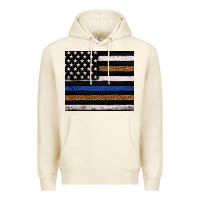 Tofu Back to blue USA flag leopard police 20oz tumbler Premium Hoodie - Neo Western