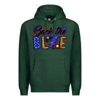 Sports Green Back the blue with lightning bolt Premium Hoodie - Neo Western