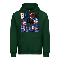 Forest Green Back the blue 4th of july Urban Hoodie - CowGirlArtShop