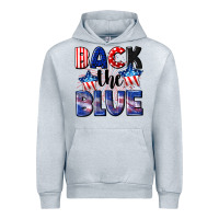 Heather Grey Back the blue 4th of july Urban Hoodie - CowGirlArtShop