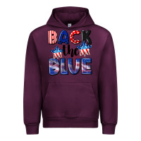 Mauve Wine Back the blue 4th of july Urban Hoodie - CowGirlArtShop