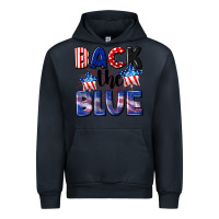 Navy Back the blue 4th of july Urban Hoodie - CowGirlArtShop