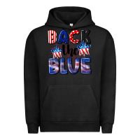 Pigment Black Back the blue 4th of july Urban Hoodie - CowGirlArtShop