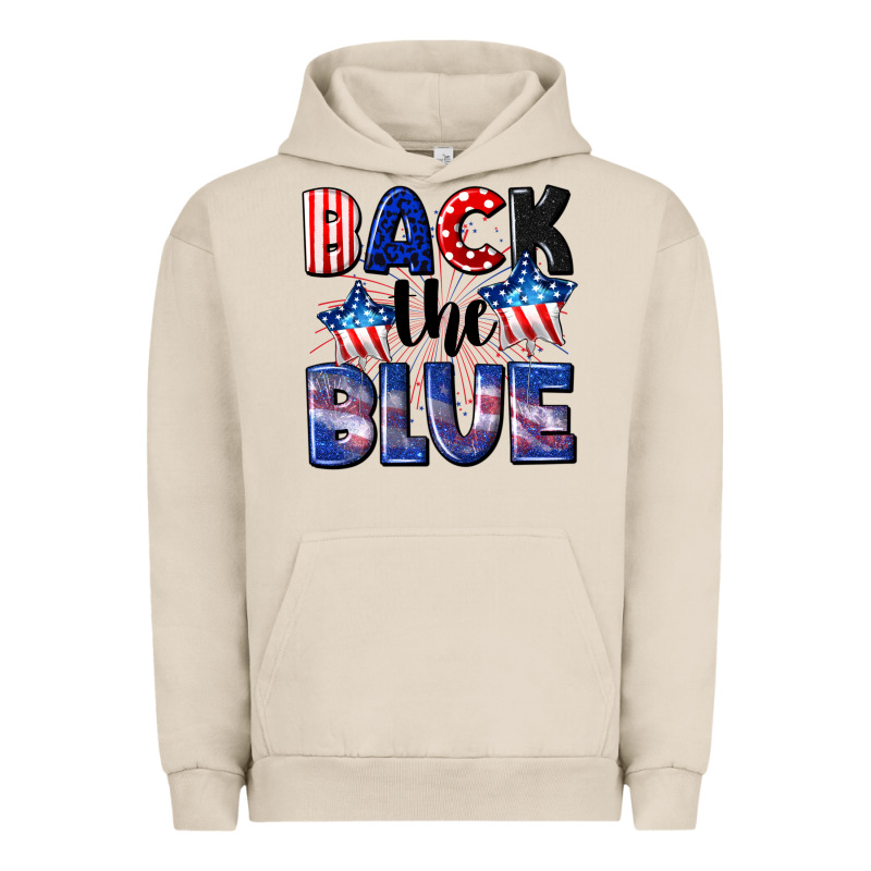 Back The Blue 4th Of July Urban Hoodie by CowGirlArtShop | Teevron