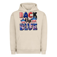 Pigment French Oak Back the blue 4th of july Urban Hoodie - CowGirlArtShop