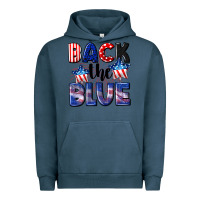 Pigment Midnight Navy Back the blue 4th of july Urban Hoodie - CowGirlArtShop