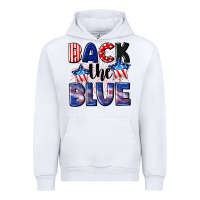 White Back the blue 4th of july Urban Hoodie - CowGirlArtShop