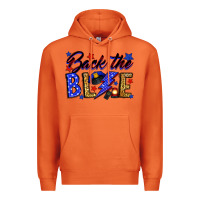 Carrot Back the blue with lightning bolt Premium Hoodie - Neo Western