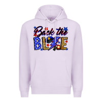Lilac Back the blue with lightning bolt Premium Hoodie - Neo Western