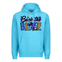 Ocean Blue Back the blue with lightning bolt Premium Hoodie - Neo Western