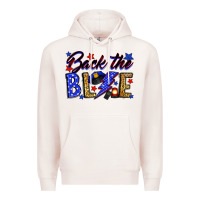 Back The Blue With Lightning Bolt Premium Hoodie | Teevron