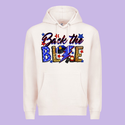 Back The Blue With Lightning Bolt Premium Hoodie Designed By Neo Western