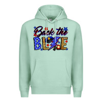 Seafoam Back the blue with lightning bolt Premium Hoodie - Neo Western