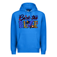 True Royal Back the blue with lightning bolt Premium Hoodie - Neo Western