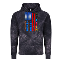 Cloud Black autism american flag Vintage Hoodie - AdoDesignShop