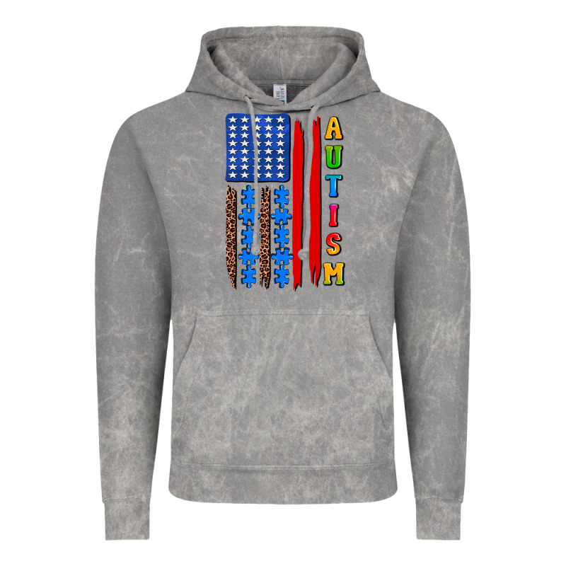 Autism American Flag Vintage Hoodie by AdoDesignShop | Teevron