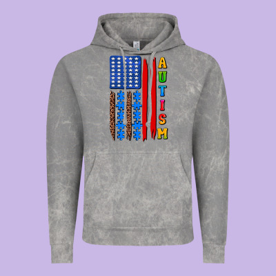 Autism American Flag Vintage Hoodie Designed By Adodesignshop