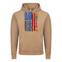 Vintage Coffee autism american flag Vintage Hoodie - AdoDesignShop