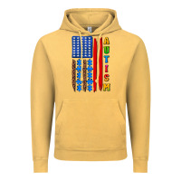 Vintage Mustard autism american flag Vintage Hoodie - AdoDesignShop