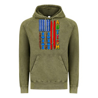 Vintage Olive autism american flag Vintage Hoodie - AdoDesignShop