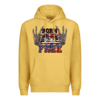 Antique Gold Born to be free 4th of July Premium Hoodie - CowGirlArtShop