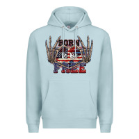 Blue Mist Born to be free 4th of July Premium Hoodie - CowGirlArtShop